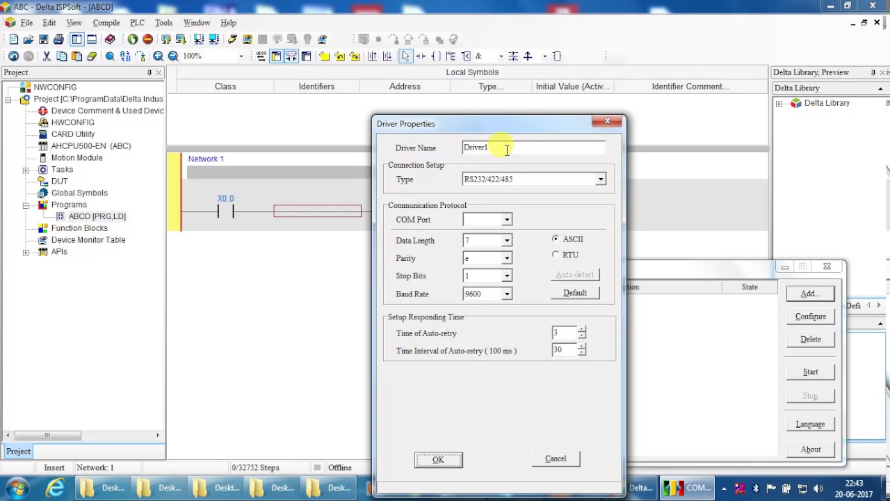Simulation of Delta PLC