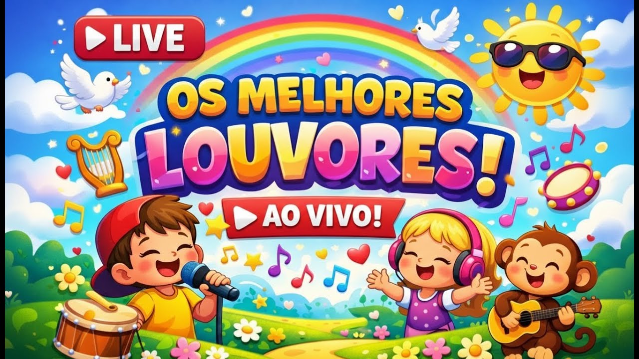 Ao vivo de Cantando Com Jesus kids IA | ESPECIAL SABADO VIGIA E  OS MELHORES LOUVORES INFANTIS