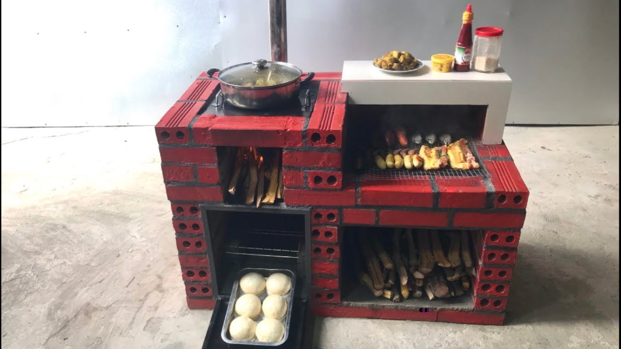 How to Make a beautiful multi- function wood stove on another level / creative ideas from cement