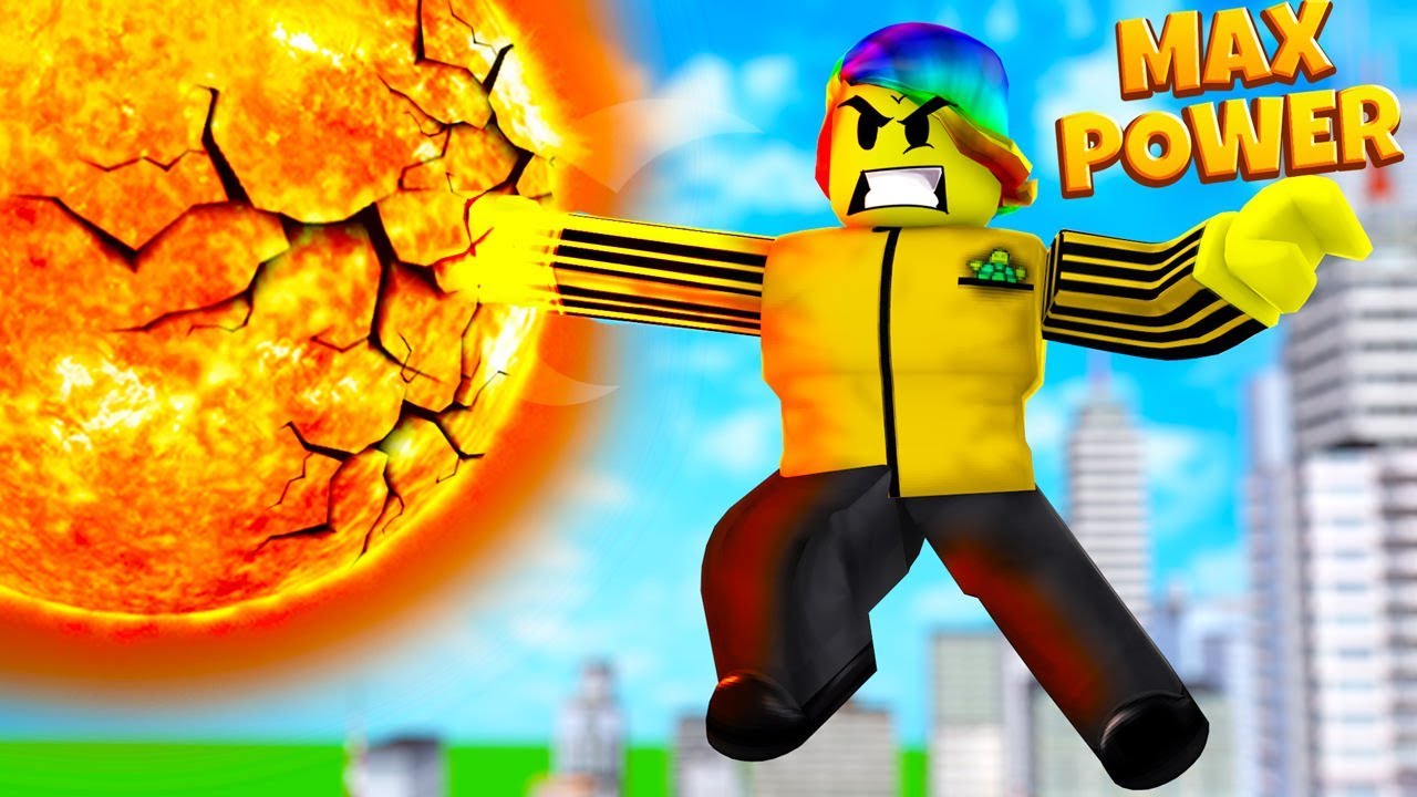USING MAX POWER TO DESTROY STARS (Roblox Super Power Training Simulator)