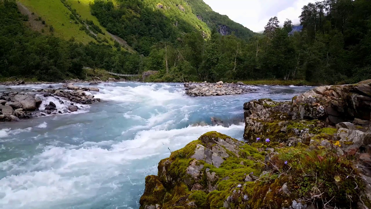 Meditation Nature Music with Water Sounds Flowing Down the Mountain