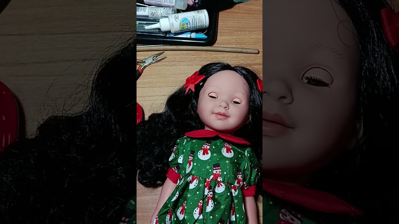 Меняю глаза кукле Марикита Перез. Слабонервным НЕ смотреть! 🤯