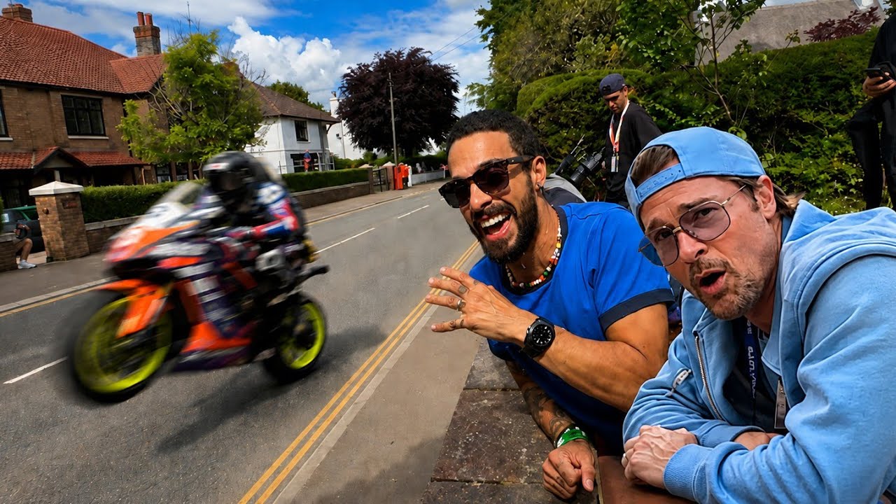 Безумие гонок Isle of Man TT 2026: реакция Брэда Питта | Аварии, моменты на грани смерти и скорос...