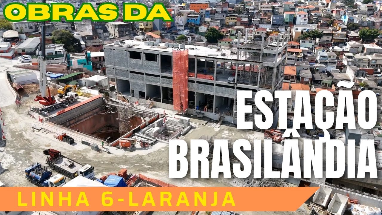 Drone nas obras da Linha 6 - Laranja do Metrô: Estação Brasilândia e arredores - São Paulo