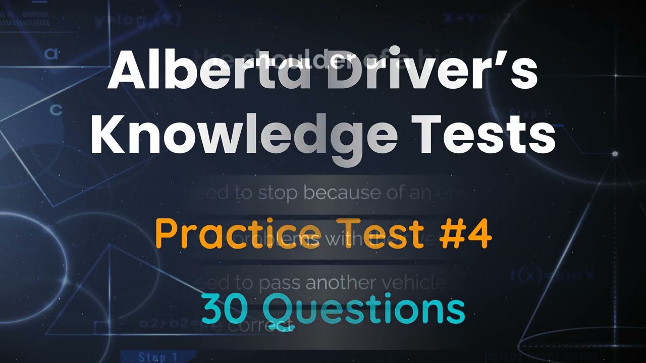 Alberta Driver's Knowledge Test 2024 | Practice Test 4