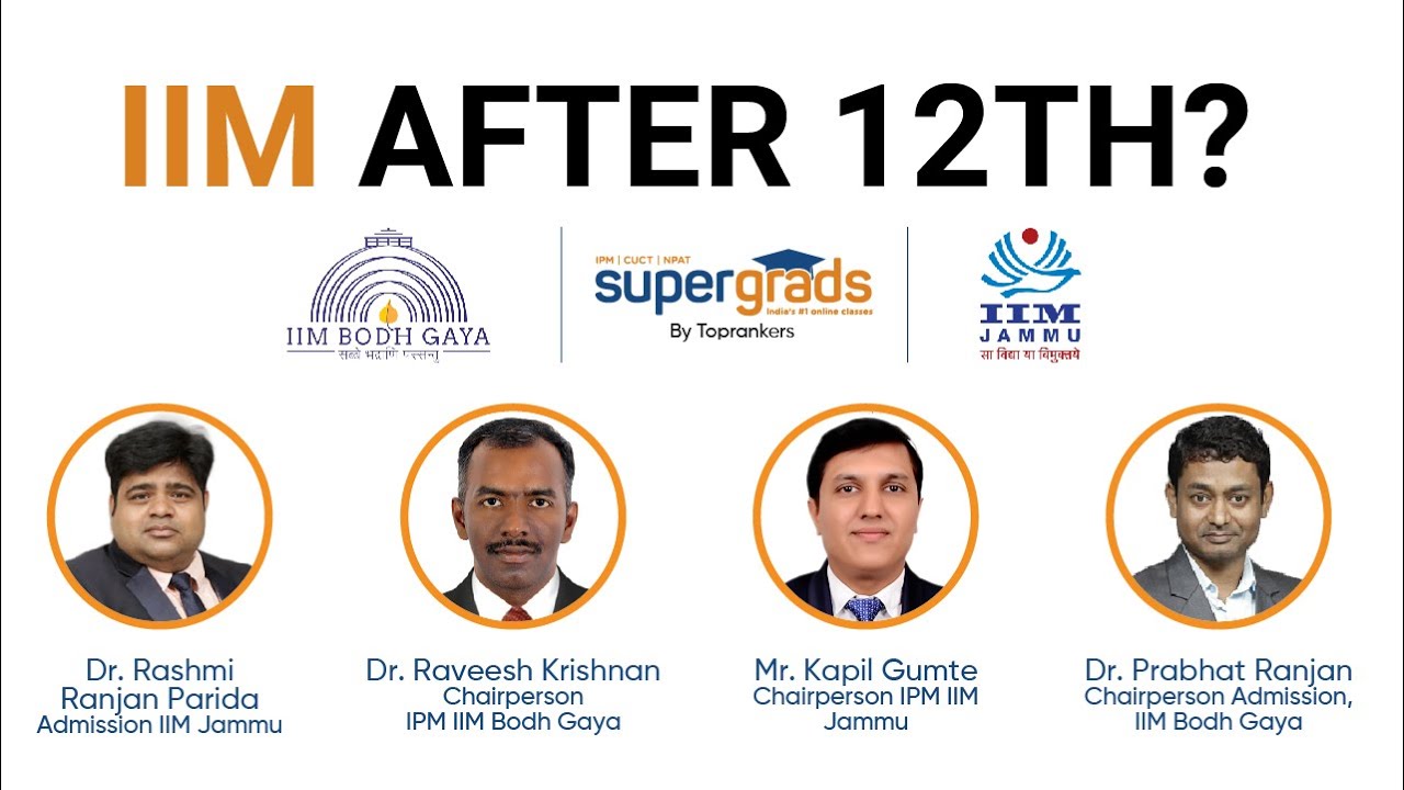 IIM Bodhgaya & IIM Jammu Dignitaries on IPM Program | Live Webinar on IPM Program | SuperGrads