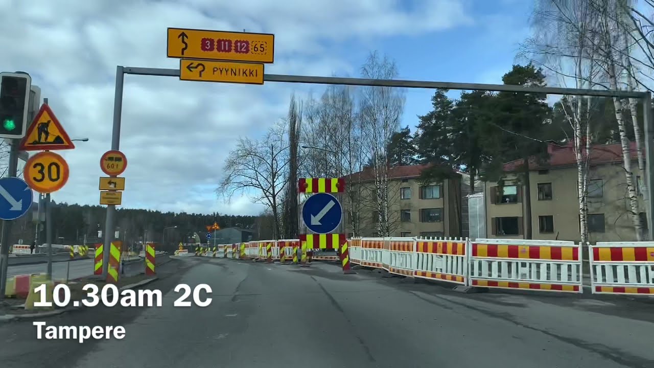 Car Vlog Driving from Tampere City Centre to Lielahti | Today in Finland #75