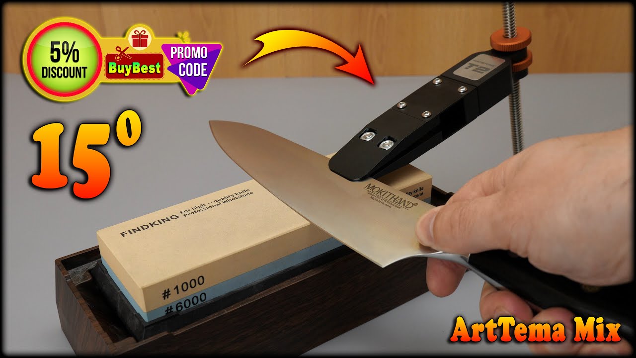 How to sharpen a knife on a wet stone FINDKING to razor sharpness? 👍 Hapstone T2 will help you!