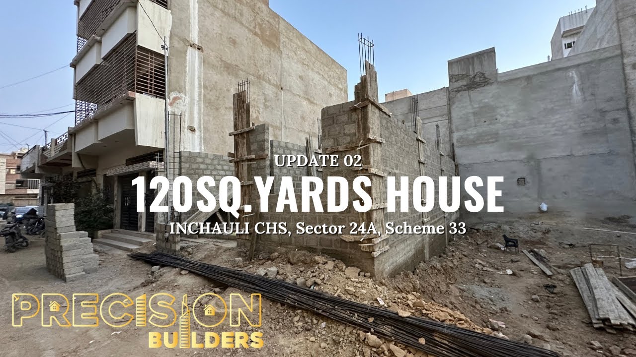 Plinth Beam to G Columns Construction Update 02 120SqYards Inchauli CHS Sector 24A Precision Builder