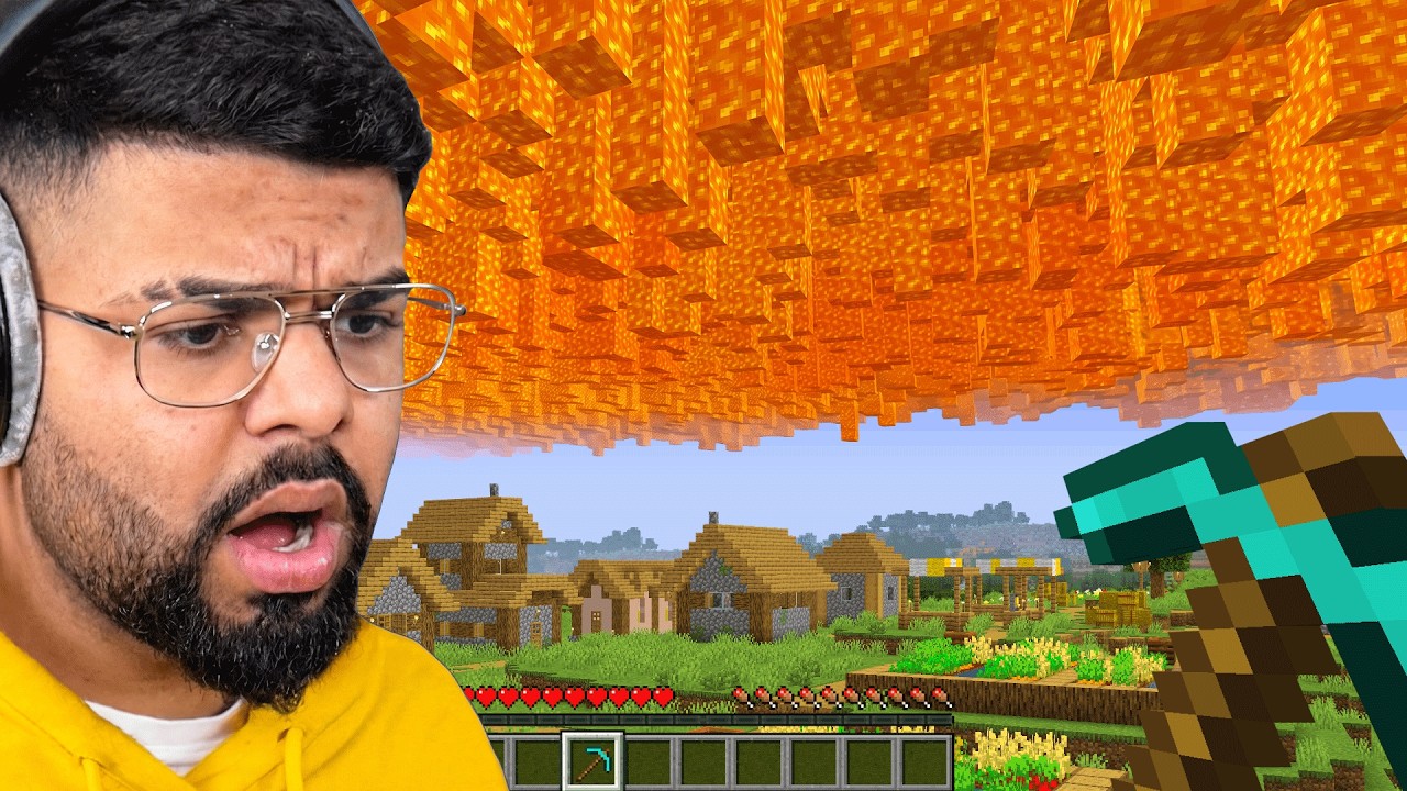 Minecraft, But Lava is FALLING from the Sky
