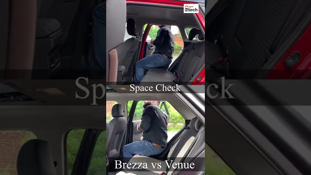 Brezza vs Venue - Better back seat space? #shorts