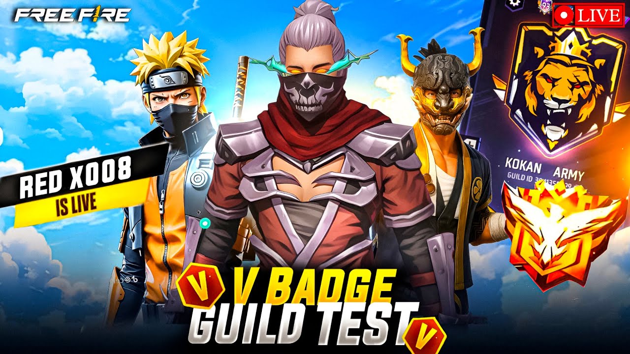 🔴 RED X 🔴 ON LIVE | Kokan Army Guild Test 🔥 1vs3 Only Members & eSports 💀