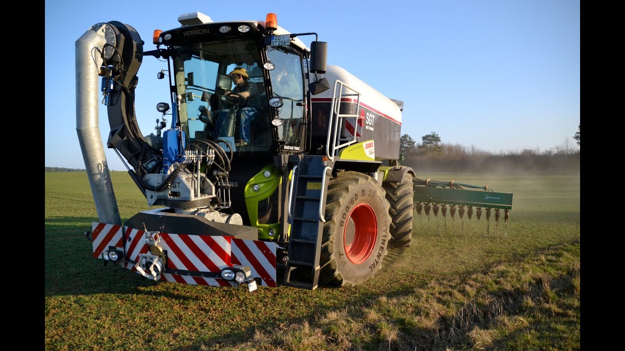 Claas Xerion 4000 Saddle Trac mit SGT G&uuml;lleaufbau im Einsatz [HD]