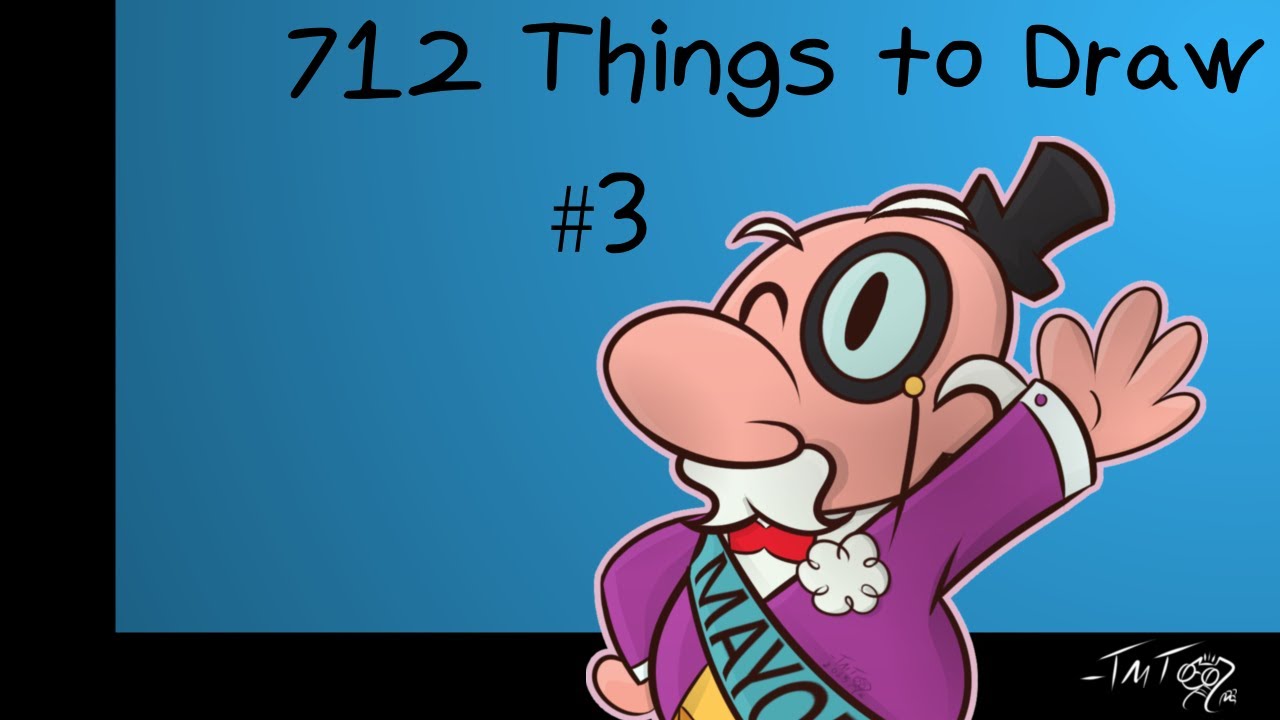 712 Things to Draw - 3/712 - A Monocle - Speed Drawing - song 