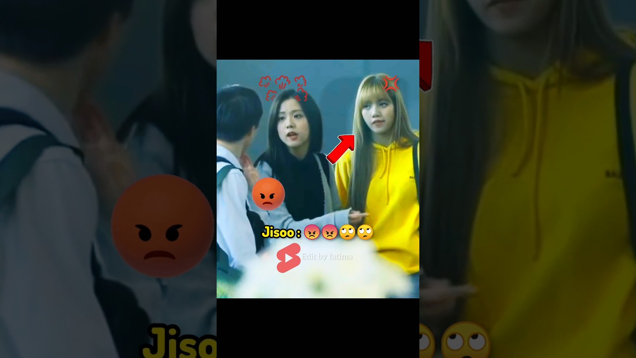 Lisoo in angry mood 😠😰 #blackpink #jisoo #lisa #editbyfatima  #shorts #100kviews #viralvideo