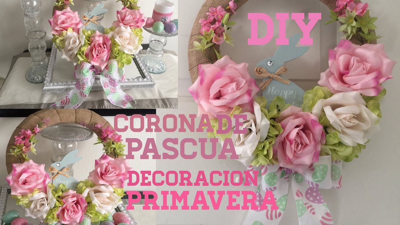 DIY corona de primavera o pascua🐇🐣decorativa