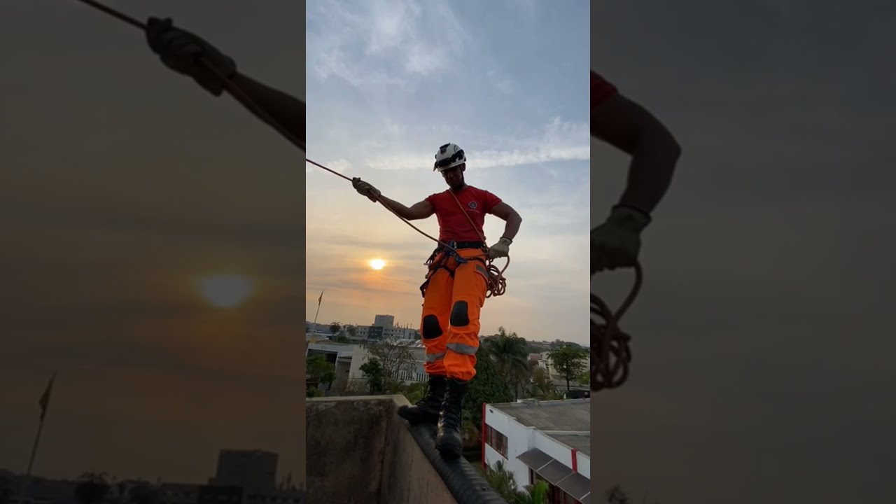 Treinamento de salvamento em altura. Você teria coragem?