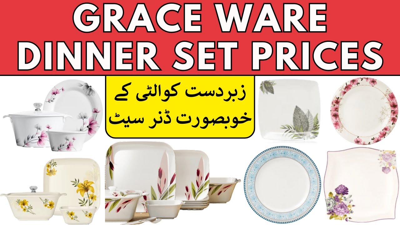 Grace Ware Dinner Set Price in Pakistan 2025 | Single & Double Glazed Melamine | Tempered Glass Lids