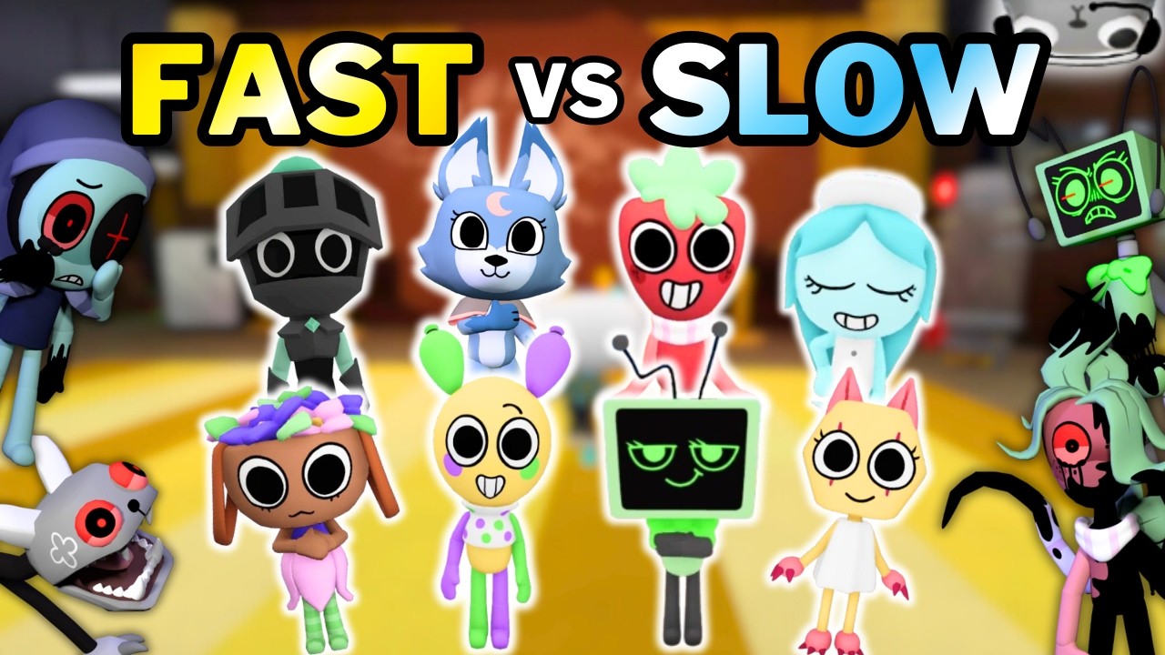 FAST vs SLOW TOONS RUN (FLOOR 30+) | DANDY'S WORLD