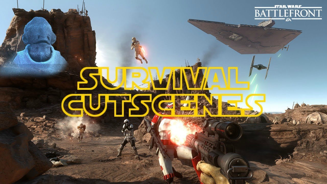 Star Wars Battlefront - All Survival Mission Cutscenes