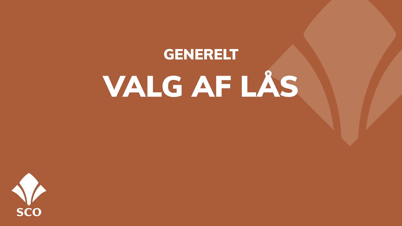 Valg af lås
