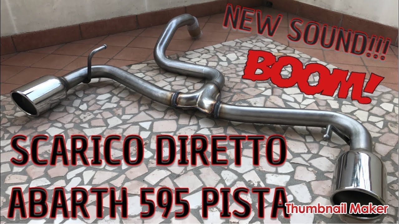 Scarico diretto Abarth 595 pista + new sound, terminale diretto full inox (Abarth 500-595)
