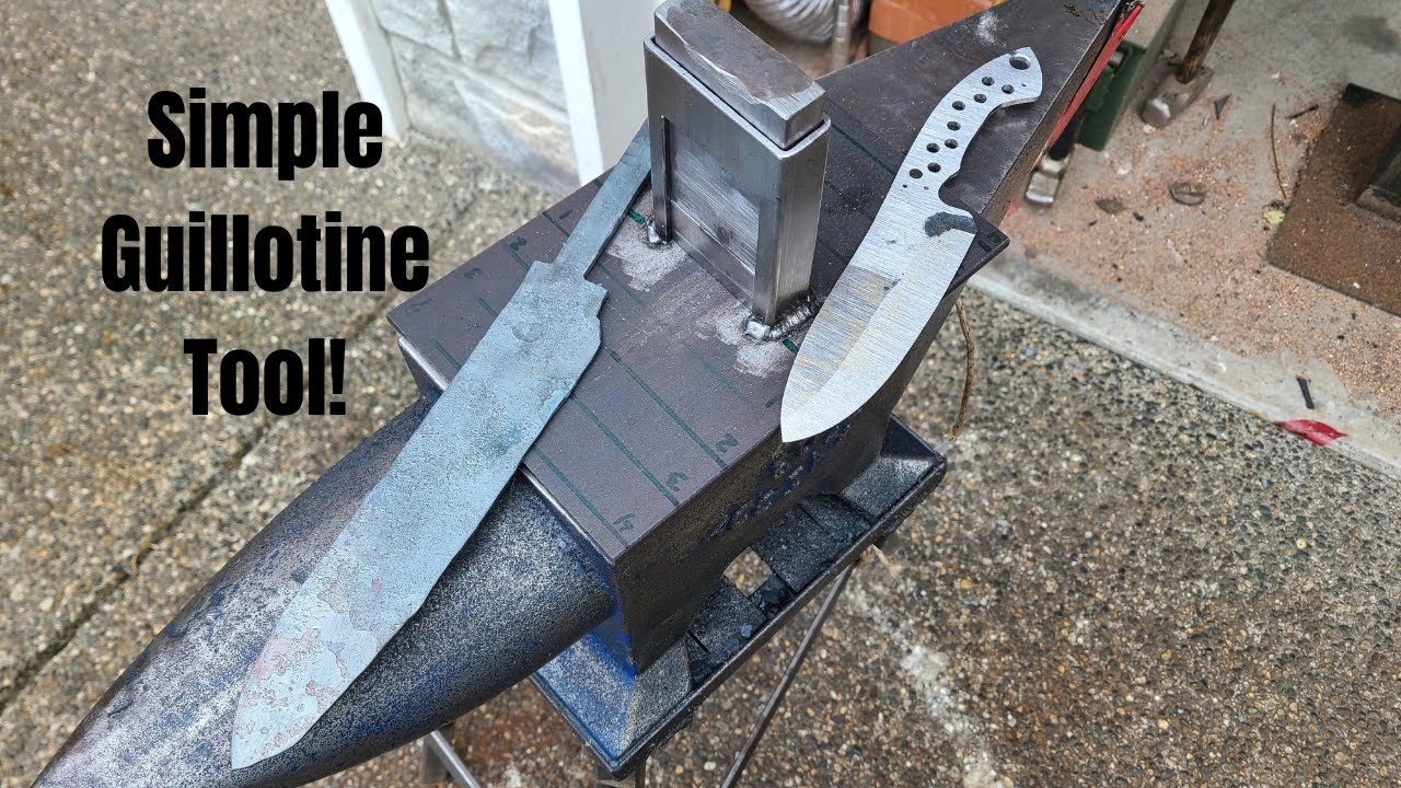 Making a guillotine tool for forging knives: hidden tang, full tang, integral bolster