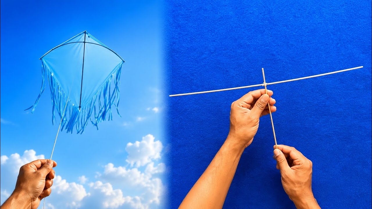 How to make a kite from a coconut trunk