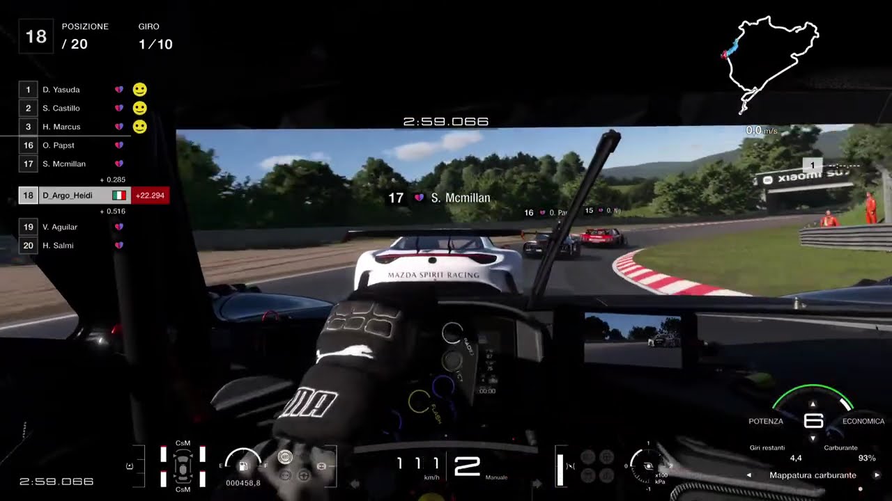 PS5  GT7 Game Play Italy Gara al Nurburgring GT3 contro IA Sophy massima difficoltà