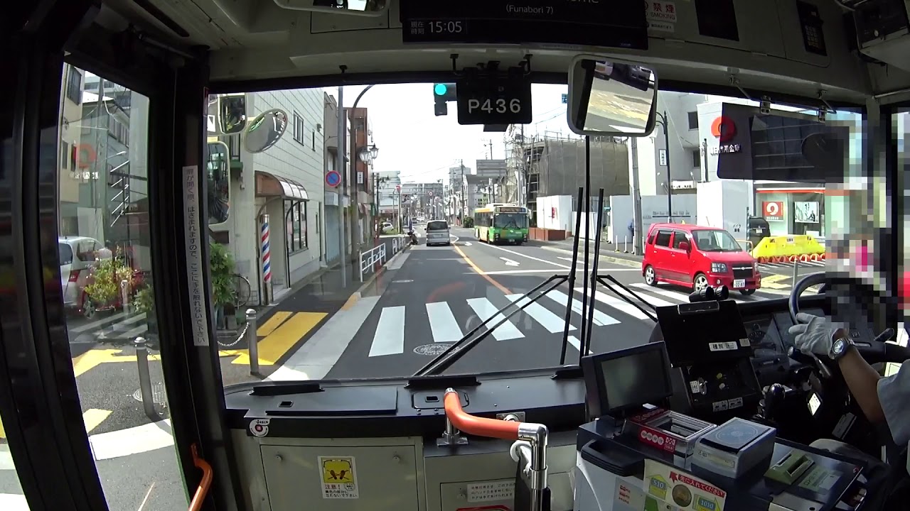 【前面展望】葛西駅～錦糸町駅【都営バス 錦２５】(2016/7/2)