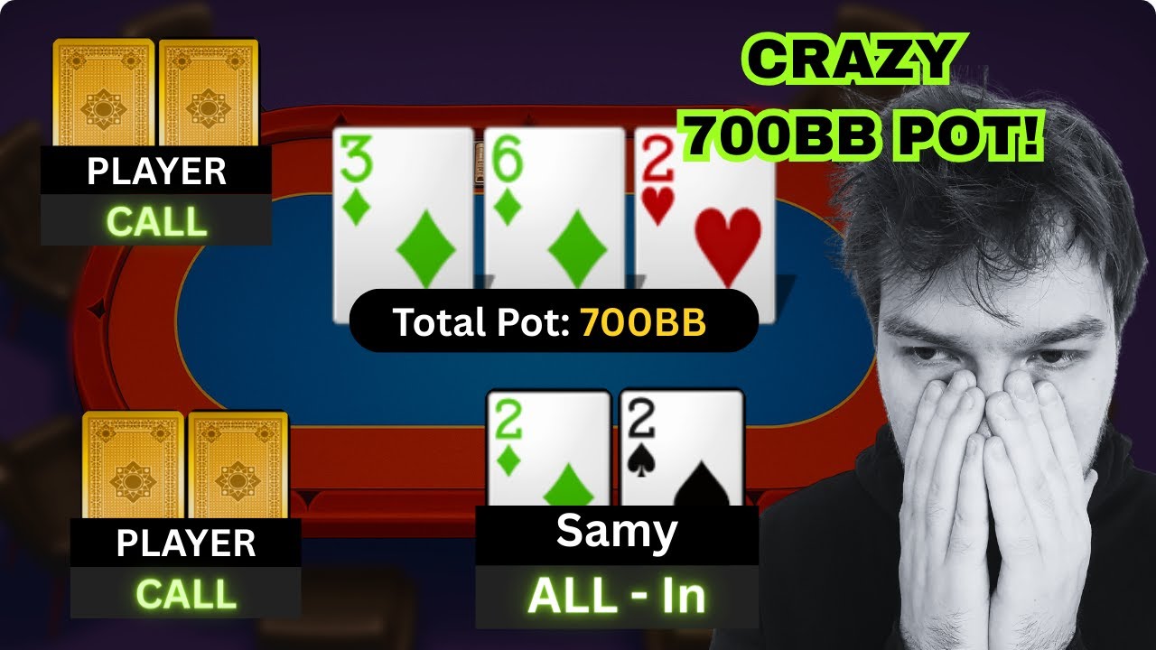 Pocket Deuces in a Massive 700BB Bomb Pot…