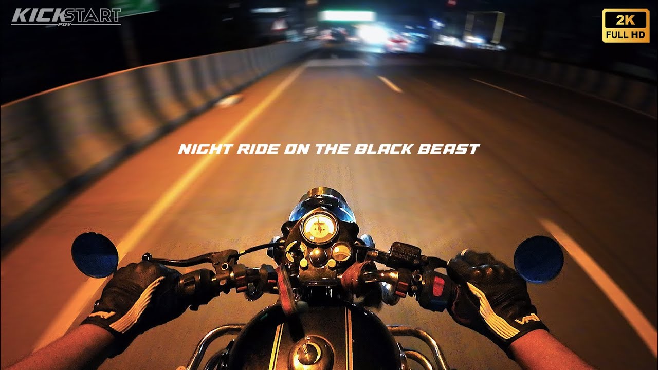 Royal Enfield Classic 350 Night Ride | Pure Exhaust Thump | HARLEY SHORTY | RAW | 2K
