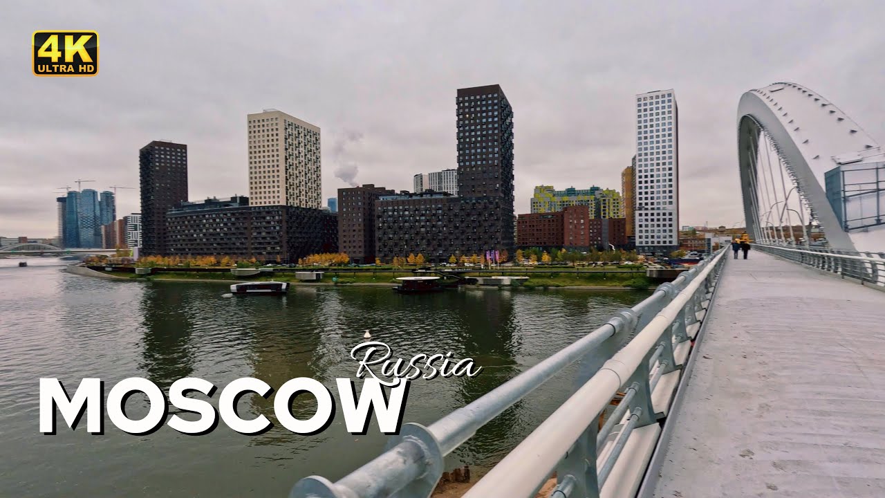 Это МОСКВА или НЬЮ-ЙОРК? Россия сегодня. Прогулка по Шелепихинской набережной | Москва 4K HDR 🇷🇺 