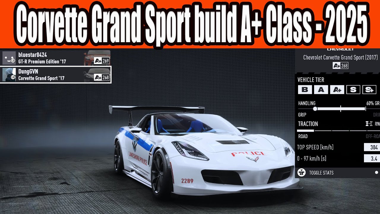 Chevrolet Corvette Grand Sport build A+ Class Car in NFS Unbound in 2025