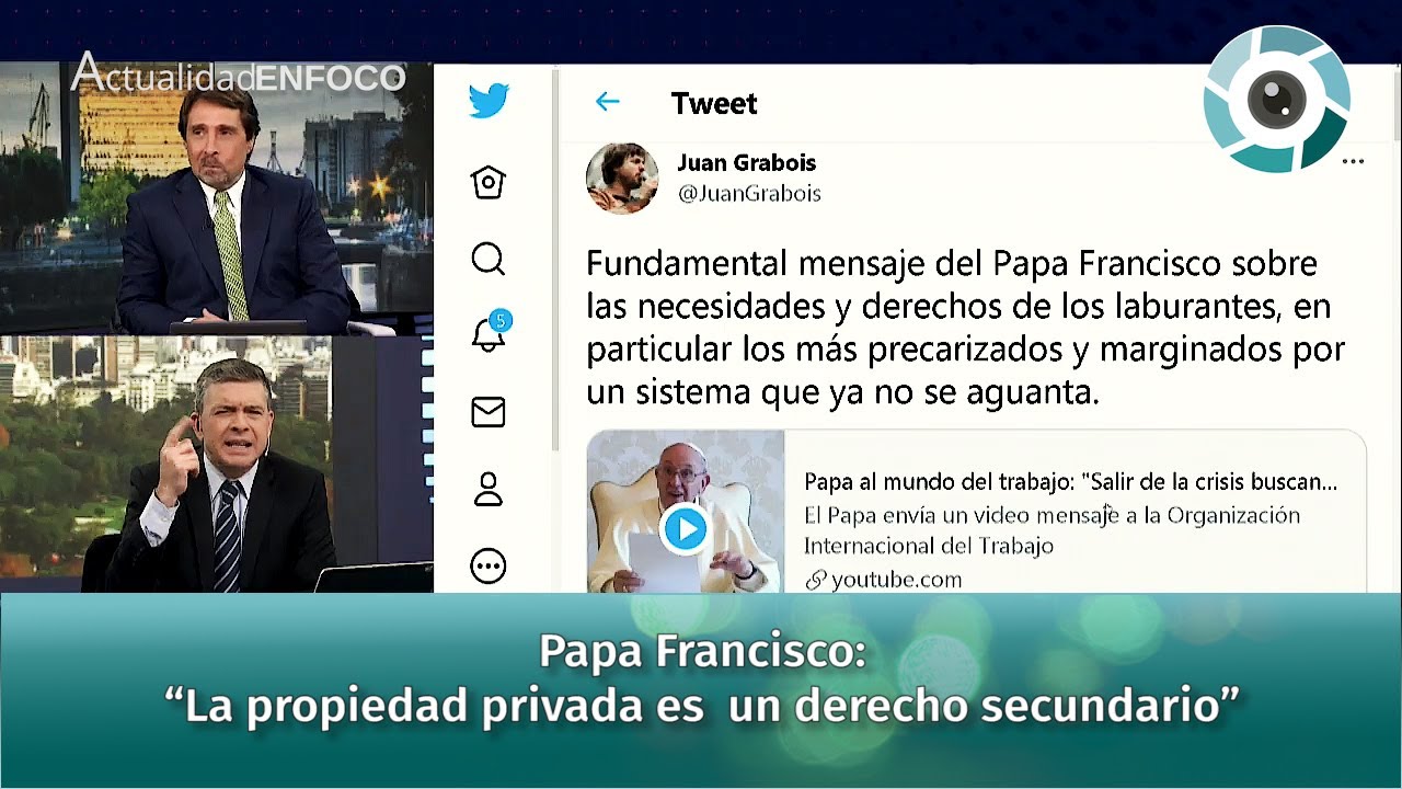 Papa Francisco: “La propiedad privada es  un derecho secundario”