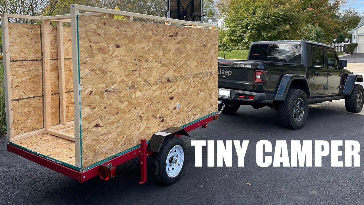 4x8 Harbor Freight Utility Trailer Tiny Camper Build Is Almost Done!