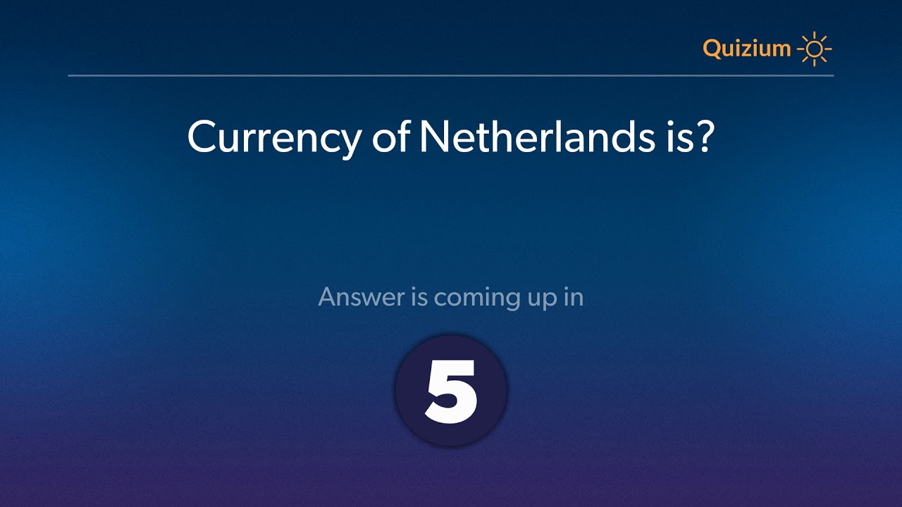 Currency of Netherlands is?   Countries and Currencies Quiz