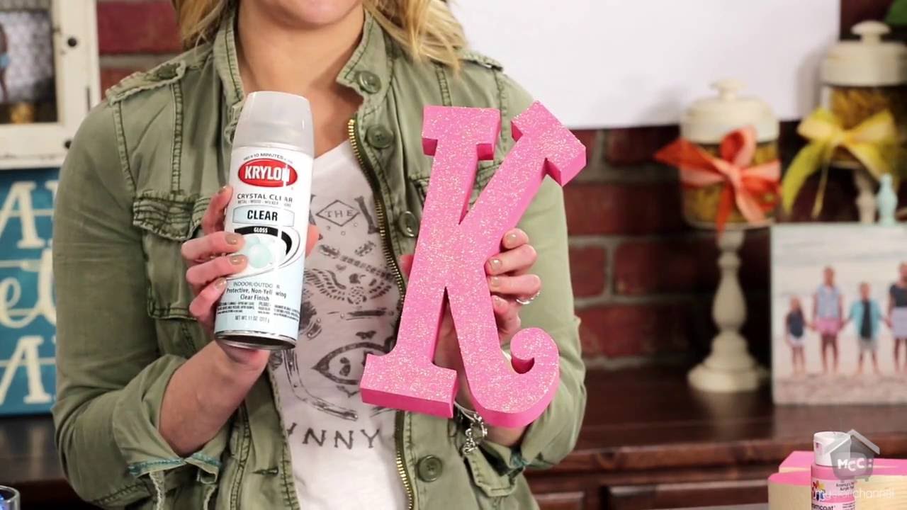 DIY Glitter to Wood