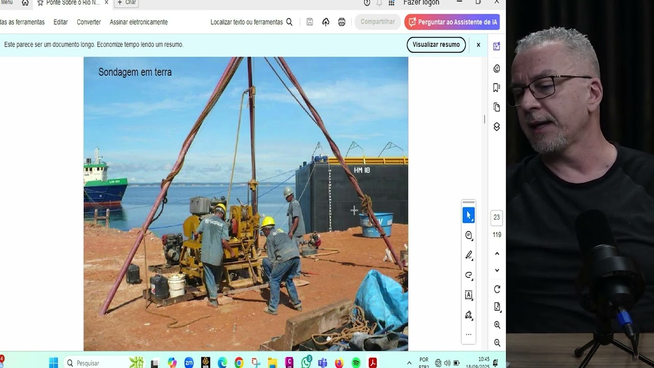 Como construíram Estacas de 90m dentro do rio.