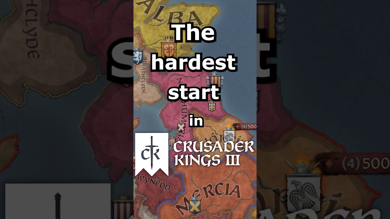 The Hardest Start in CK3 Northumbria 867 #ck3 #shorts #crusaderkings3