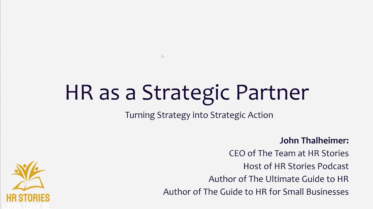 HR as a Strategic Partner - NOVA SHRM Webinar