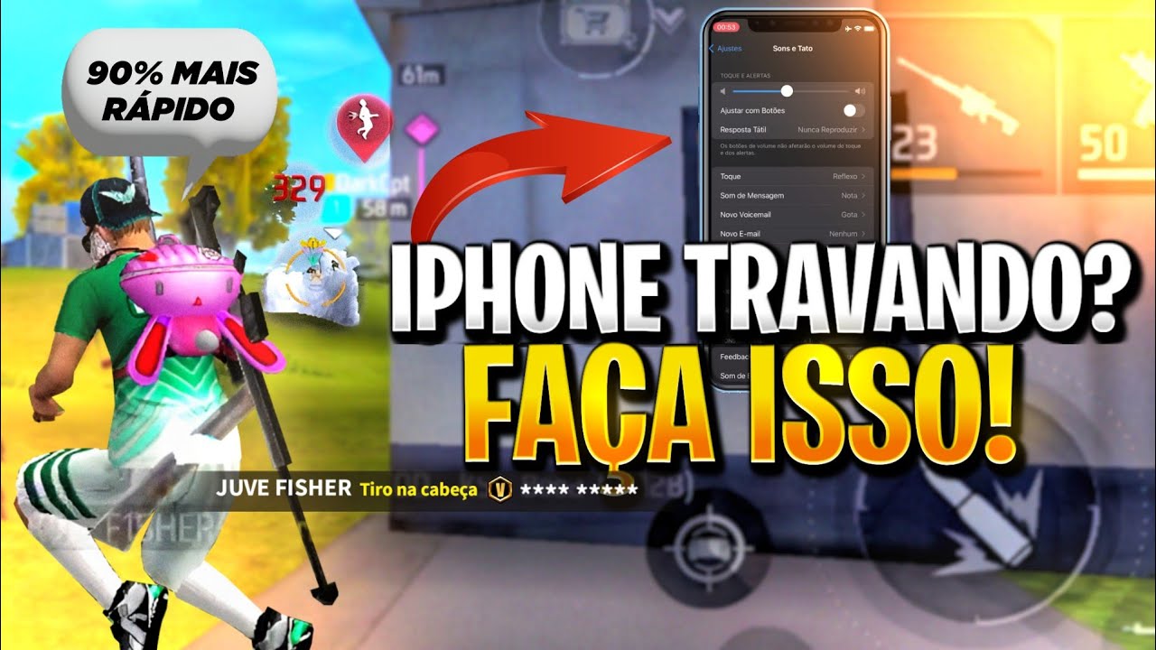 COMO DEIXAR O IPHONE 100% MAIS RÁPIDO E SEM TRAVAR! - DICAS Free Fire