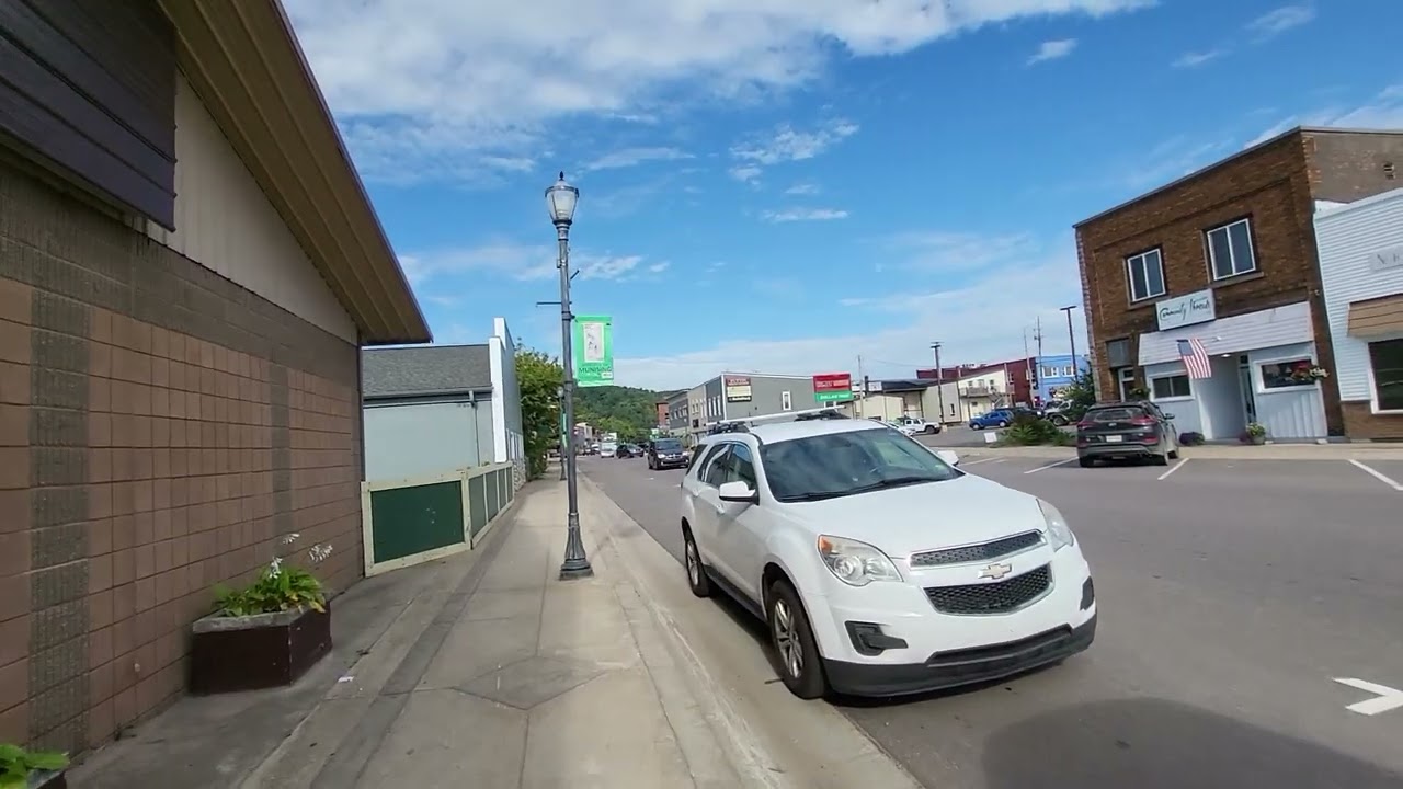 Downtown Munising Michigan Upper Peninsula Walk