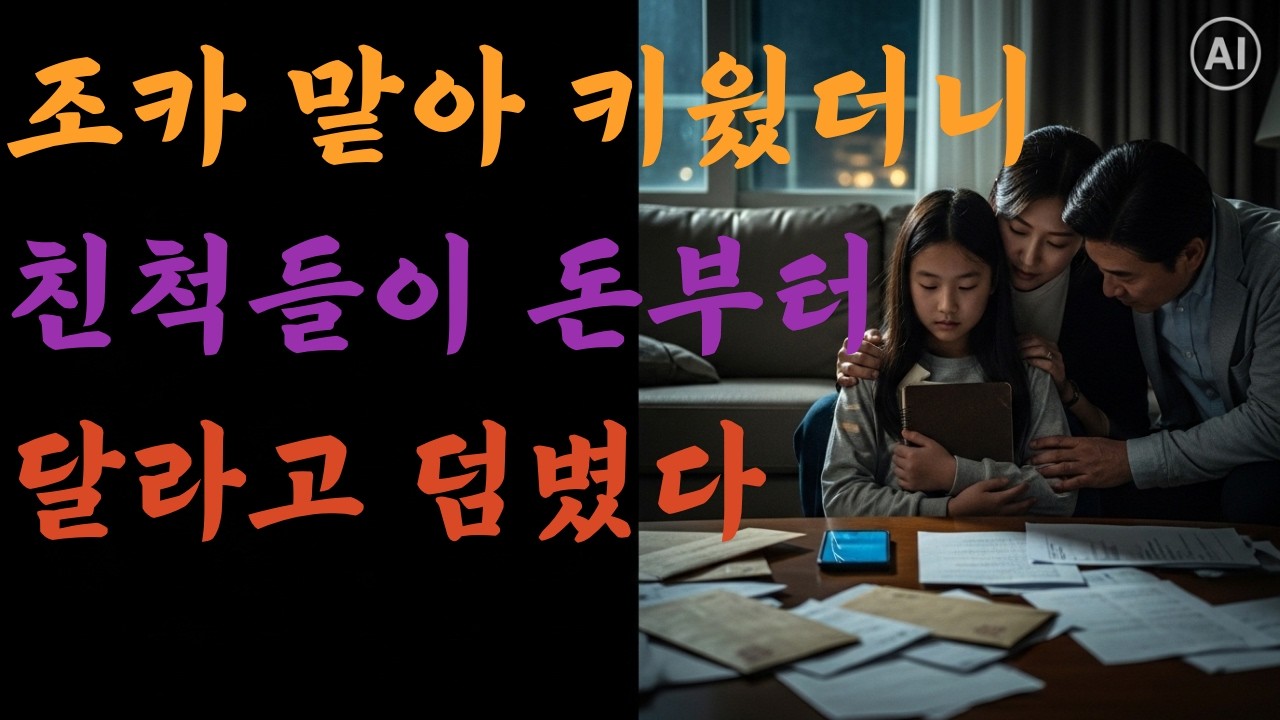 조카 맡아 키웠더니 친척들이 돈부터 달라고 덤볐다
