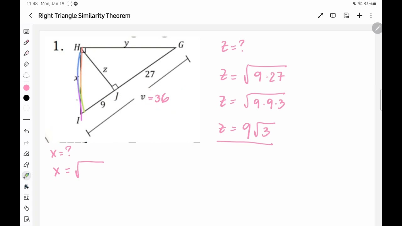 Right Triangle Similarity Theorem (2)