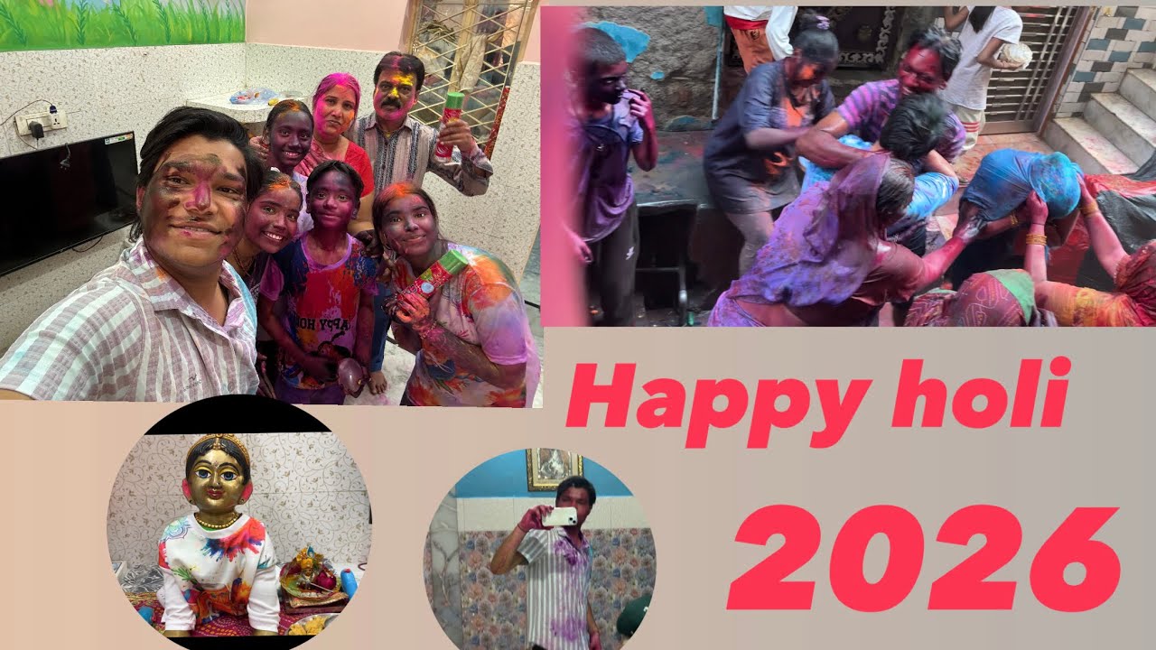 Holi par ki family ke sath full masti 2026