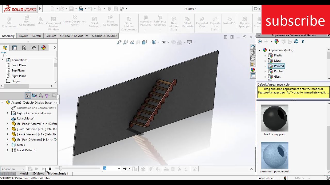 Transforming stairs  in solidworks