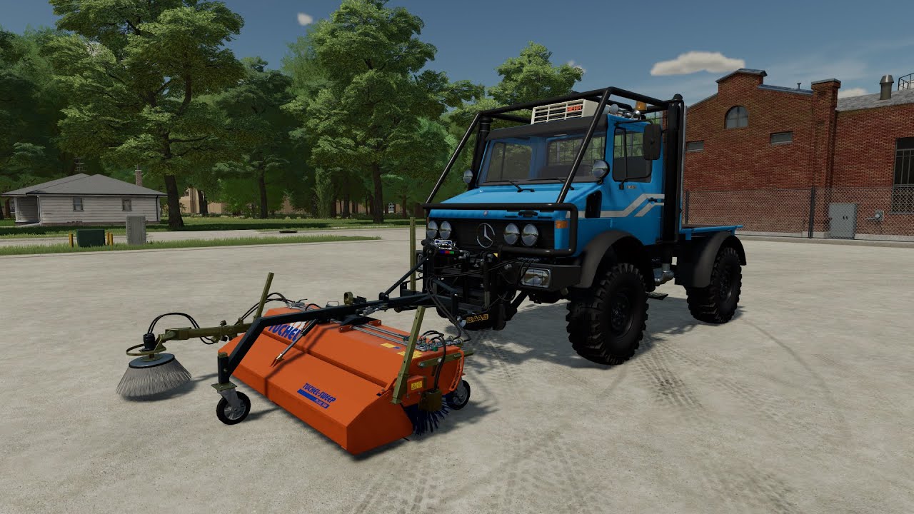 FS22 Unimog  + Tuchel-Sweep Farming Simulator 22 Mods