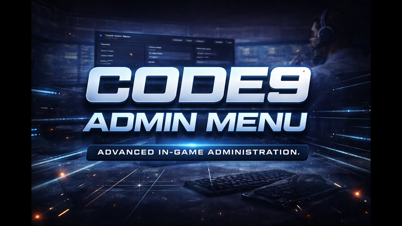 Code9 Admin Menu | Professional FiveM Admin Panel (QBCore & ESX)