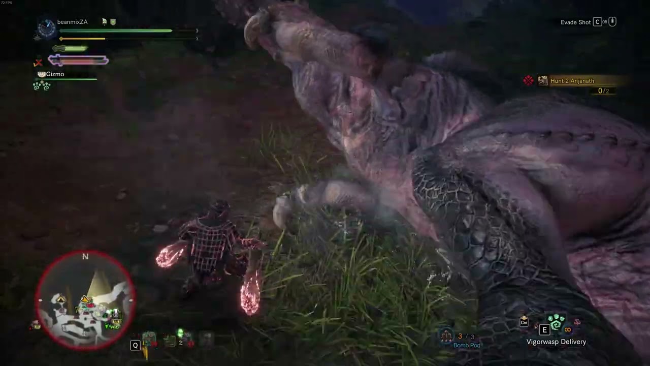 Monster Hunter World - Anjanath vs Dual Blades